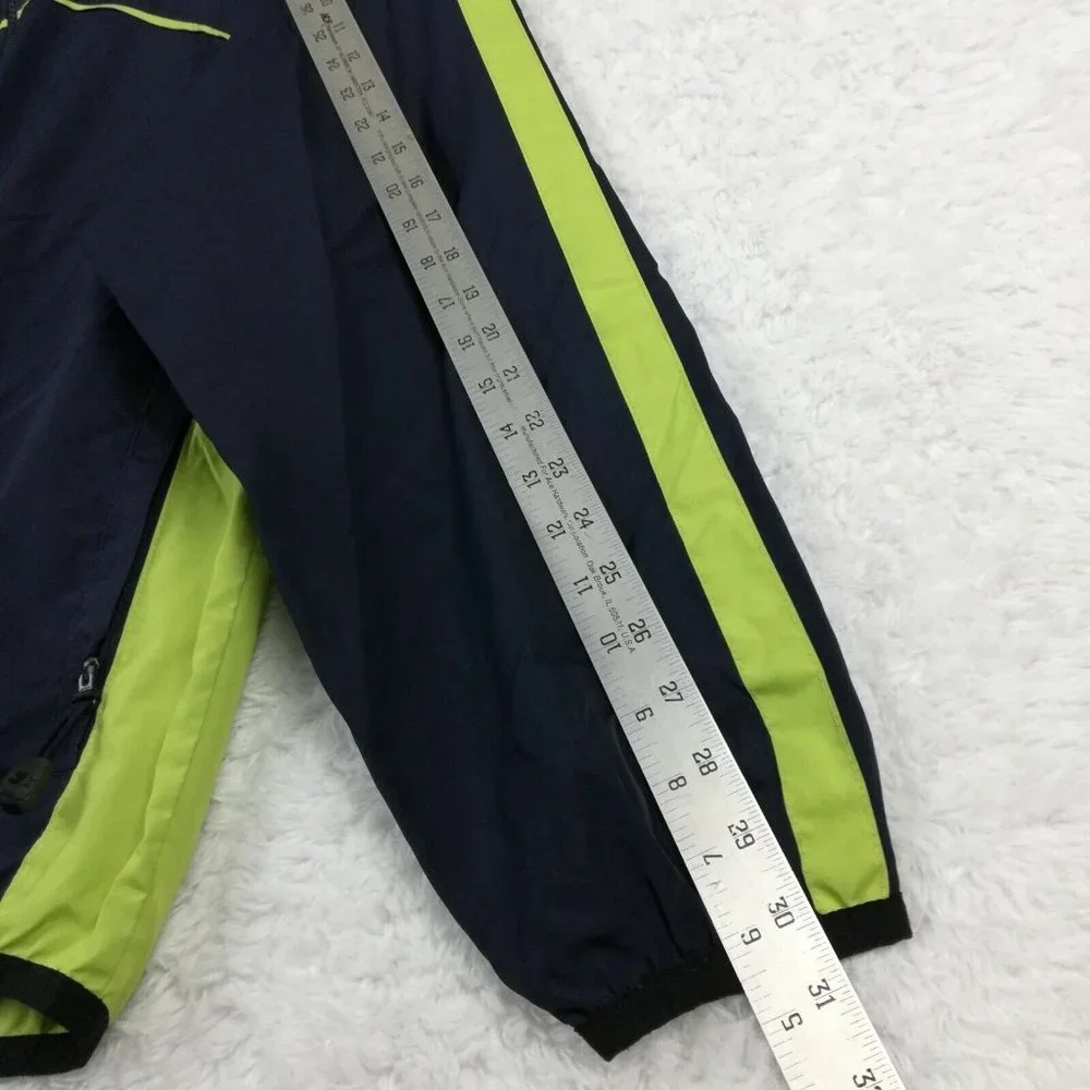 Starter Mens Jacket Windbreaker Hooded Zip‎ Blue Green Mesh Lined Lightweight M